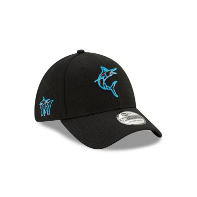 Miami Marlins Gorra | New Era MLB Batting Practice 39thirty Stretch Fit Cap Mexico - Negros